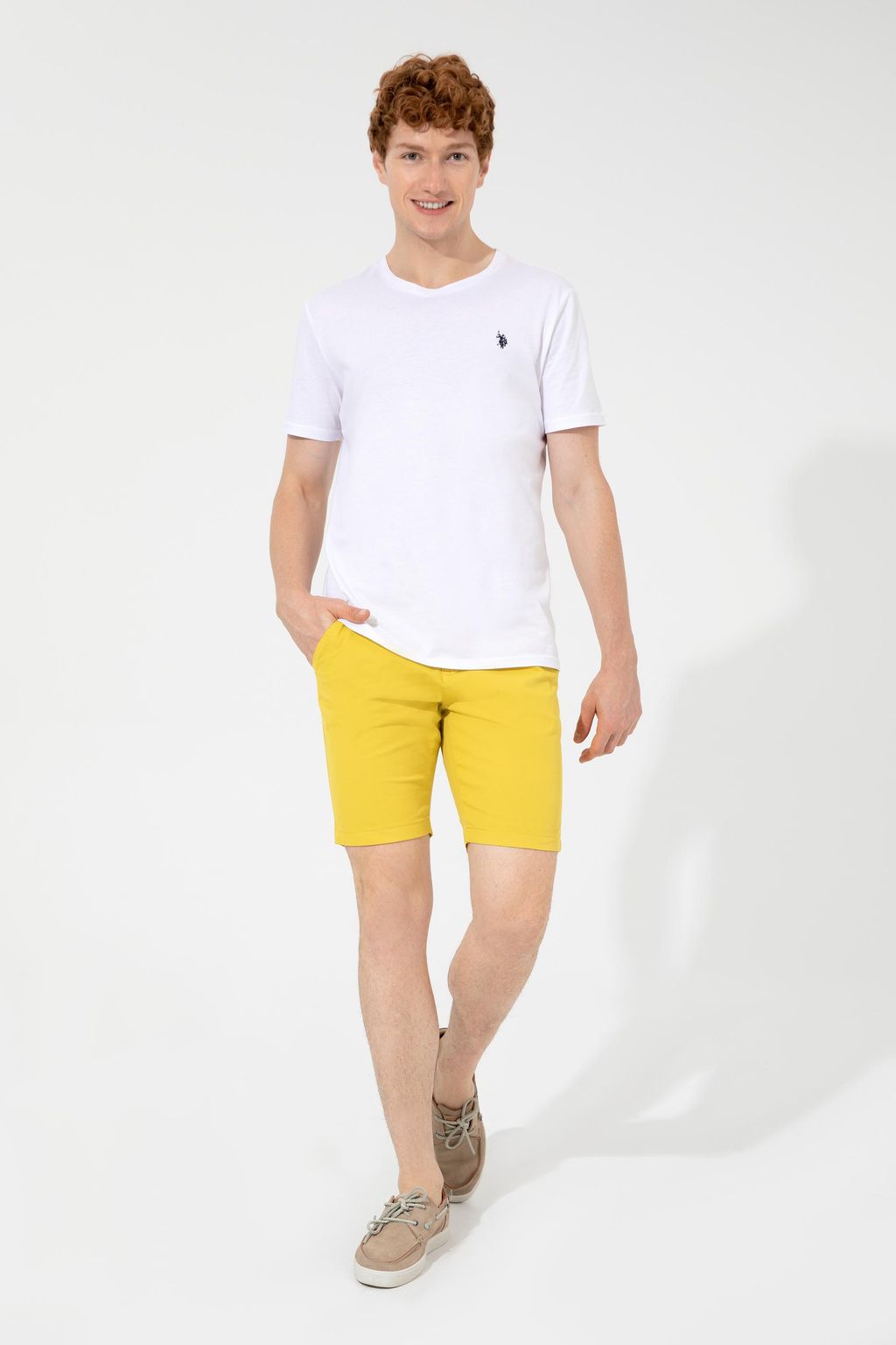 U. S. Polo Assn Мужские шафрановые тканые шорты