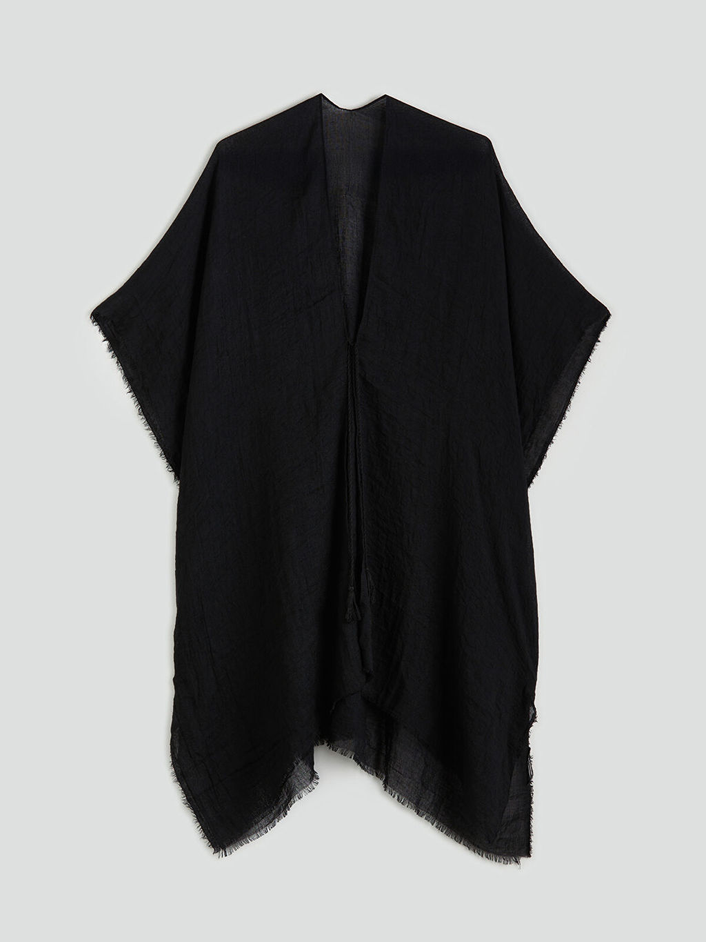 LC Waikiki Siyah _al Yaka Kad_n Kimono