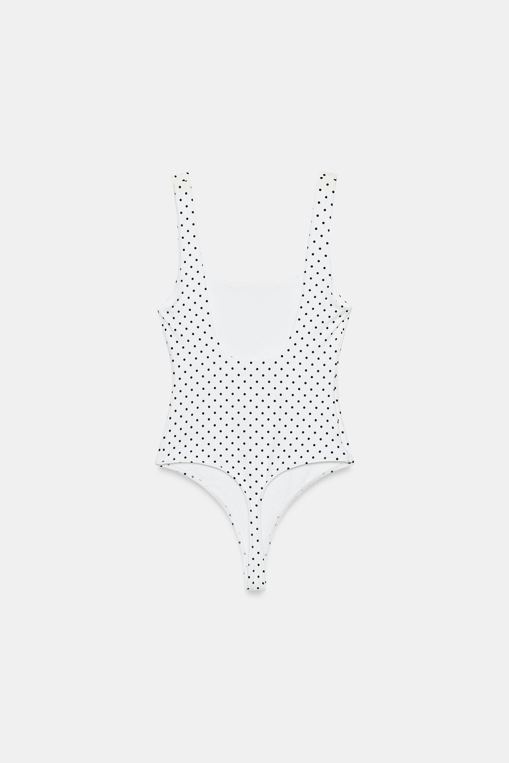 BODY EL?STICO ESCOTE CUADRADO / Blanco / Negro - Zara фото 6
