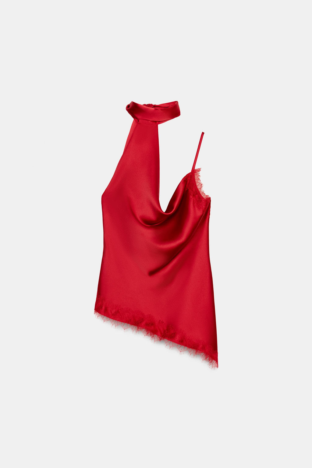 COMBINED LACE-TRIMMED TOP - Zara фото 12
