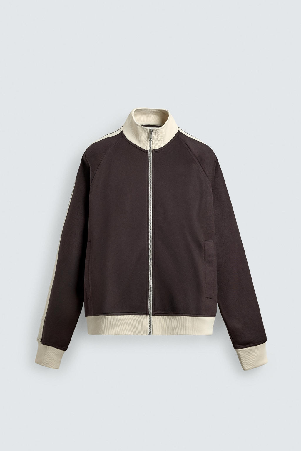 SUDADERA BANDAS CREMALLERA / Granate oscuro - Zara фото 7