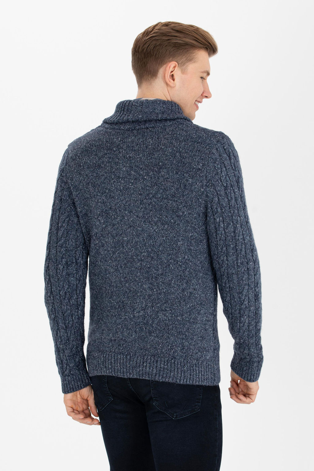 U. S. Polo Assn Мужской темно-синий трикотажный кардиган - U.s. polo assn фото 5