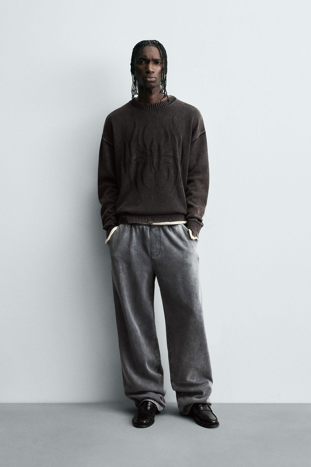 REVERSIBLE SWEATER WITH RIPPED EFFECT