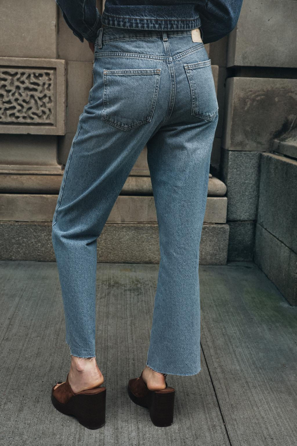 JEANS Z.02 STRAIGHT ANKLE HIGH-WAIST - Zara фото 12