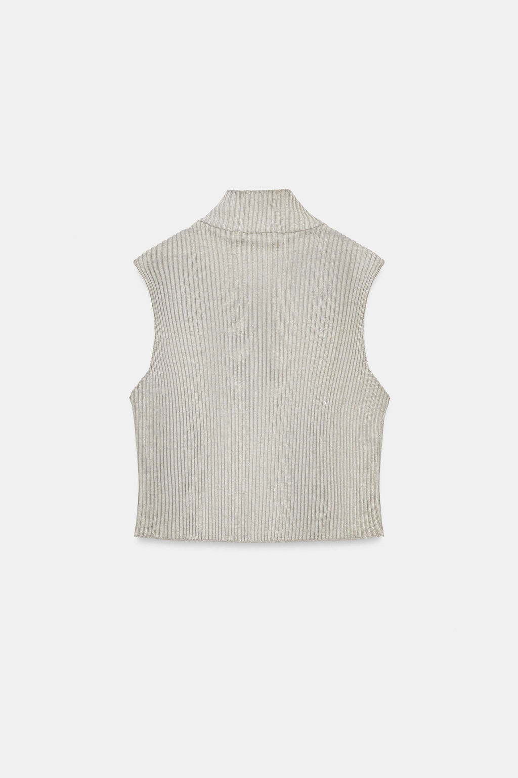 TOP CHALECO EFECTO LAVADO BOLSILLO / Khaki claro - Zara фото 6