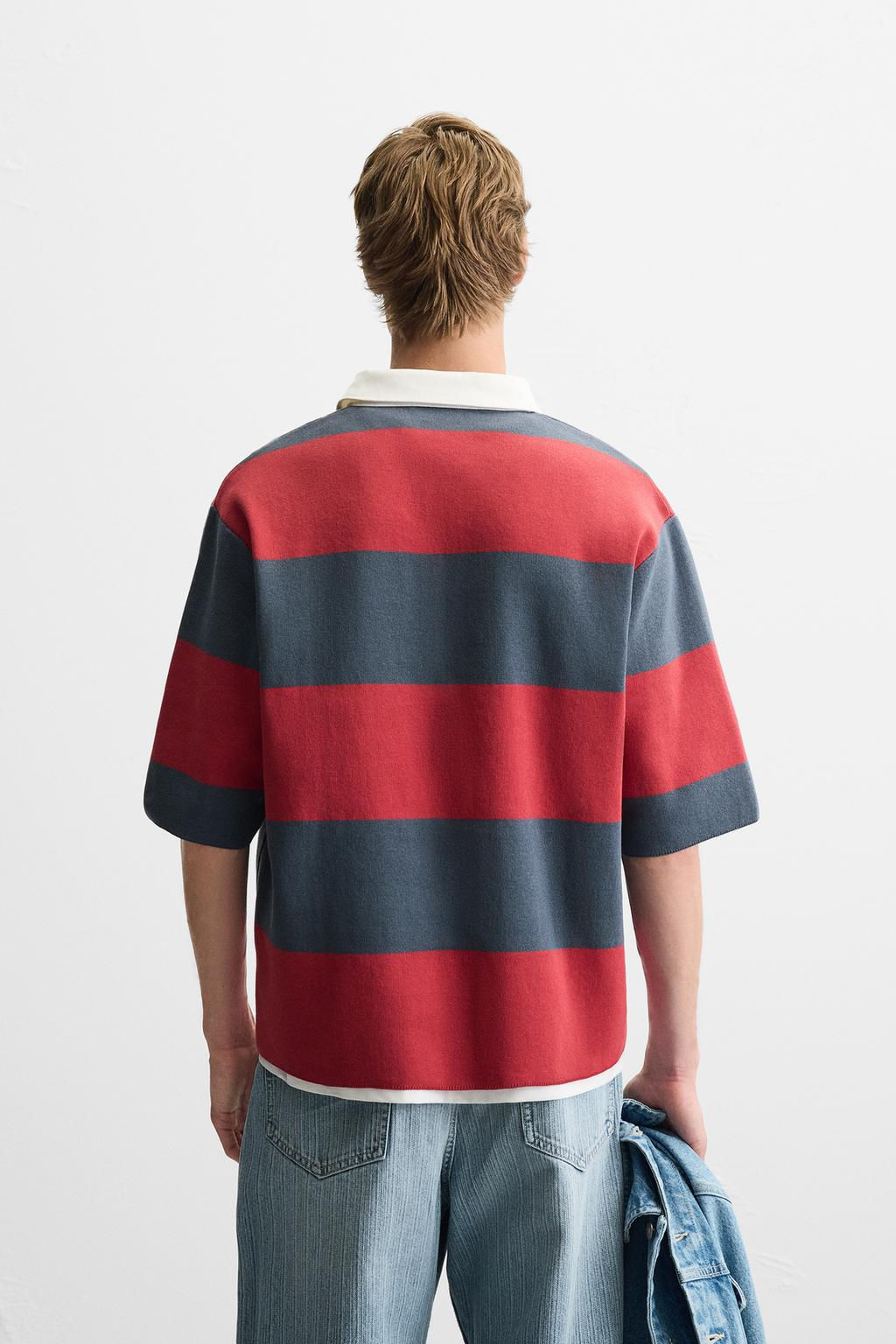 STRIPED KNIT POLO SHIRT - Zara фото 4