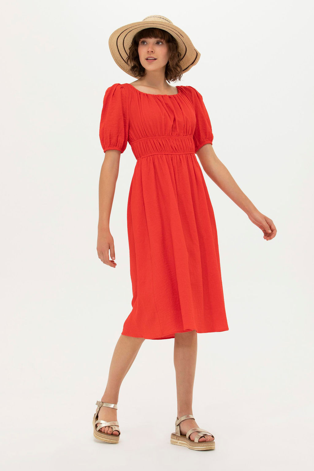 U. S. Polo Assn Женское красное тканое платье - U.s. polo assn фото 4