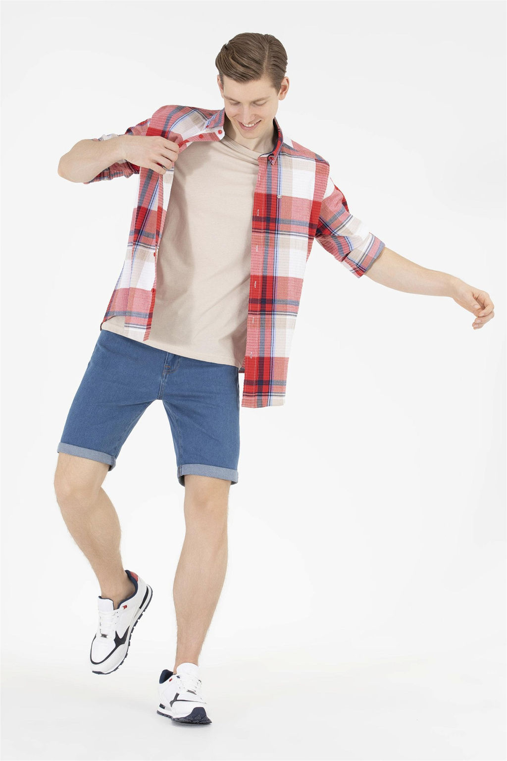 U. S. Polo Assn Мужская красная рубашка в шотландскую клетку - U.s. polo assn фото 9