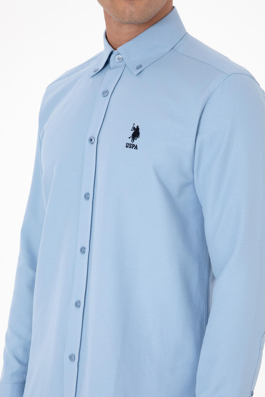 Erkek A__k Mavi Uzun Kollu G_mlek Sepette S_rpriz _ndirim - U.s. polo assn фото 7