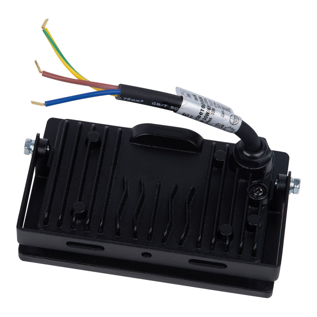 ULF-Q518 30W/6500K SENSOR IP65 220-240V BLACK Прожектор светодиодный с датчиком движения и освещенности. Дневной свет (6500K). Корпус черный. TM Volpe