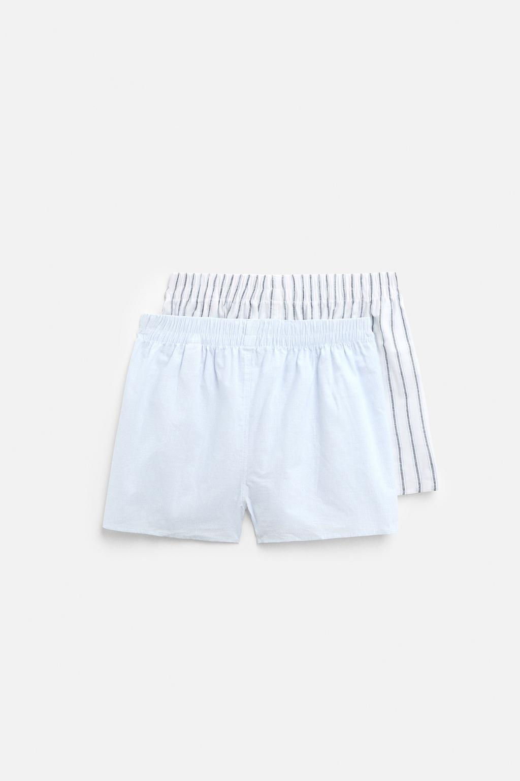 PACK OF 2 CONTRAST POPLIN BOXERS - Zara фото 2