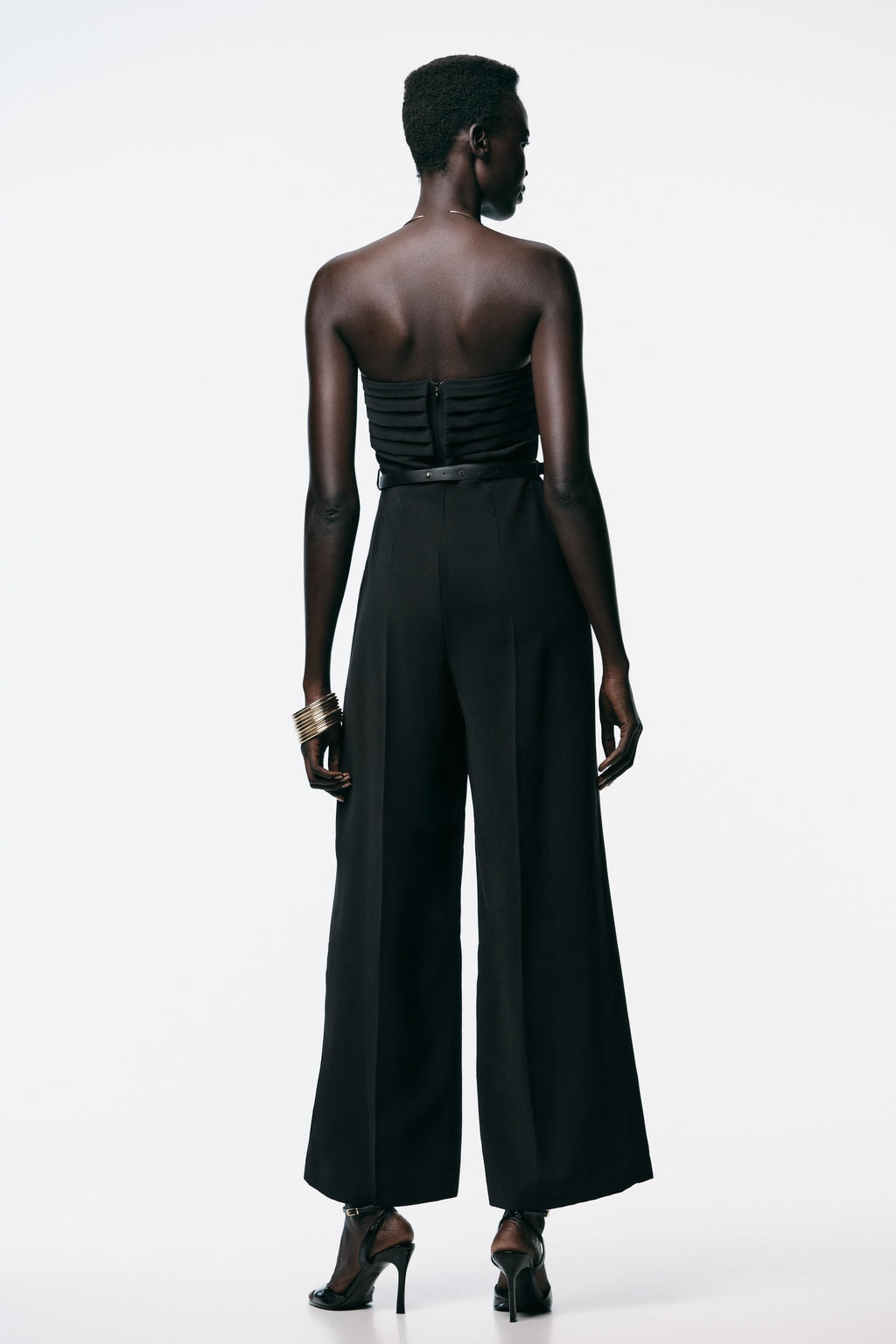 CREPE BUSTIER JUMPSUIT WITH BELT - Zara фото 6