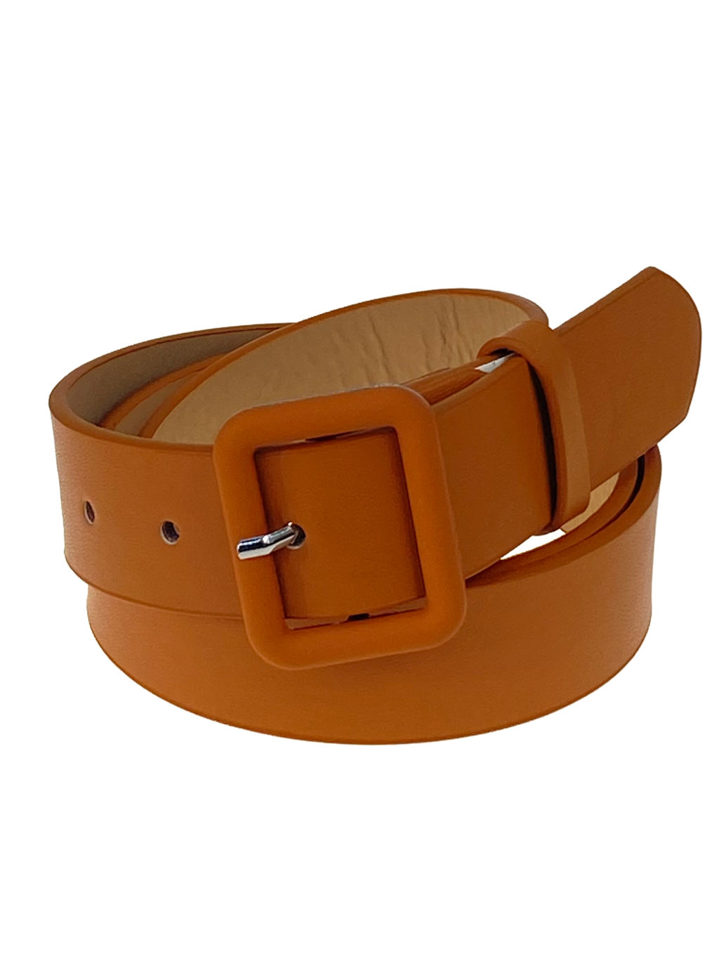 Ремень женский из искусственной кожи, цвет рыжий