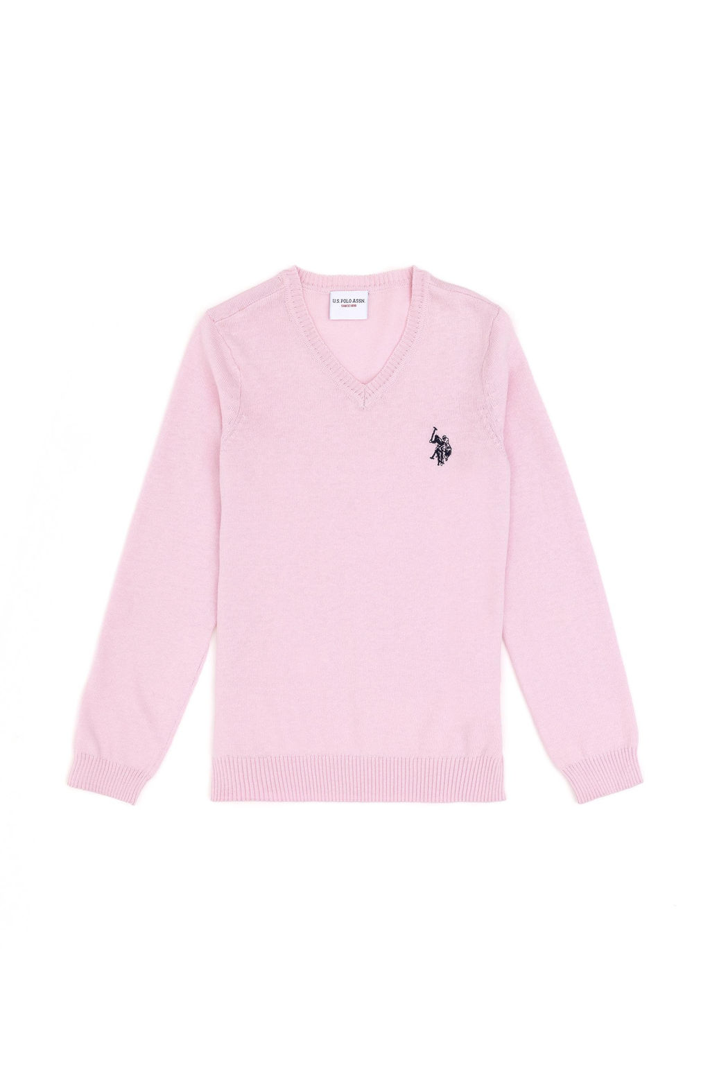 Розовый базовый свитер для девочки Неожиданная скидка в корзине - U.s. polo assn фото 2