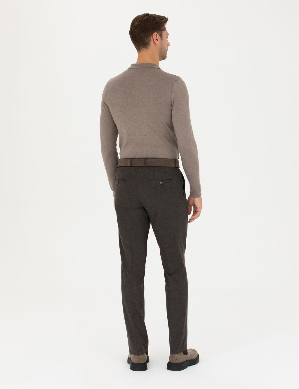 Kahverengi Slim Fit Kuma_ Pantolon