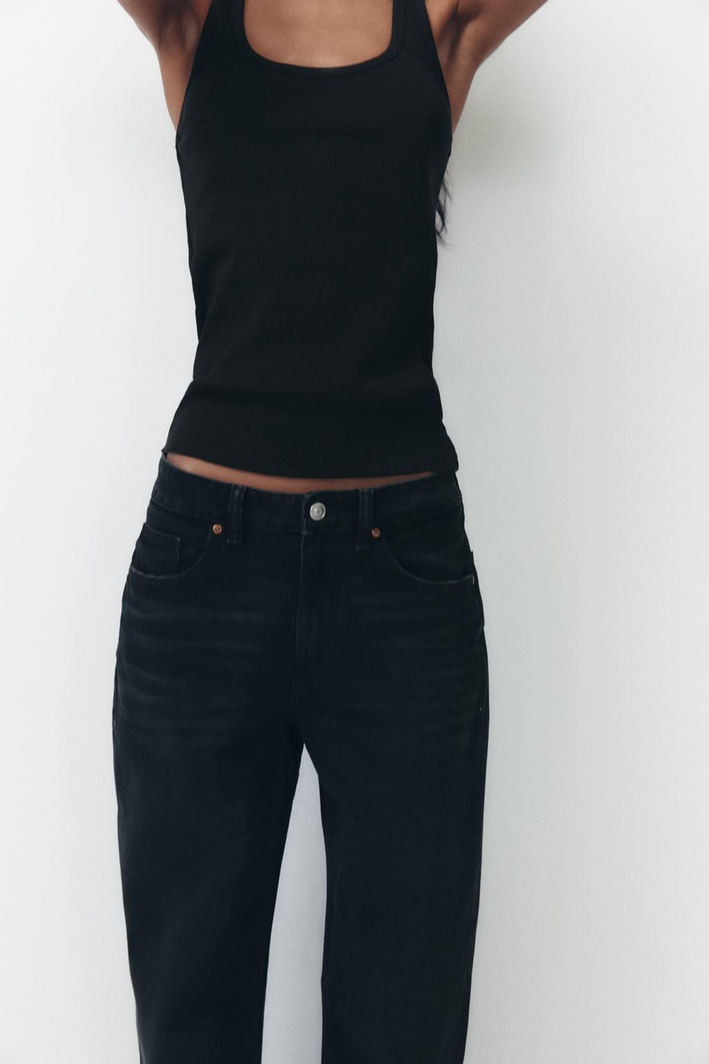 TRF WIDE-LEG MID-RISE FULL LENGTH JEANS - Zara фото 2