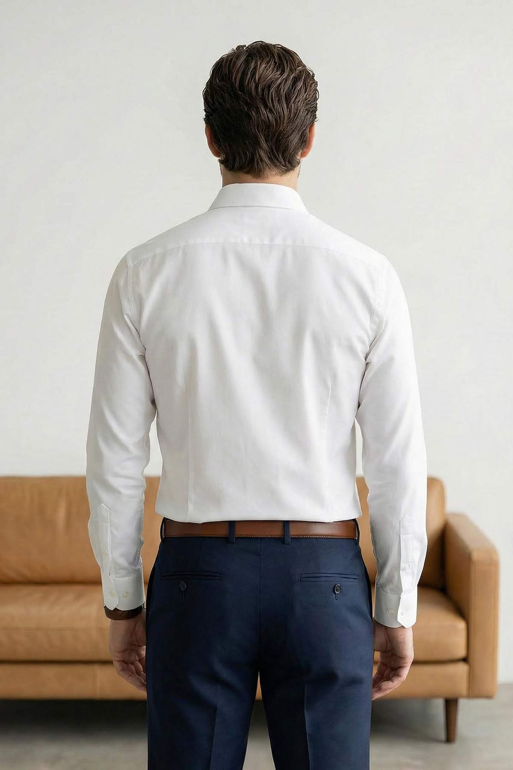 Lacivert Regular Fit Gabardin Dokulu Kolay Utulenebilir Erkek Gomlek TMNSS26GO00006 - Trendyolmilla фото 20