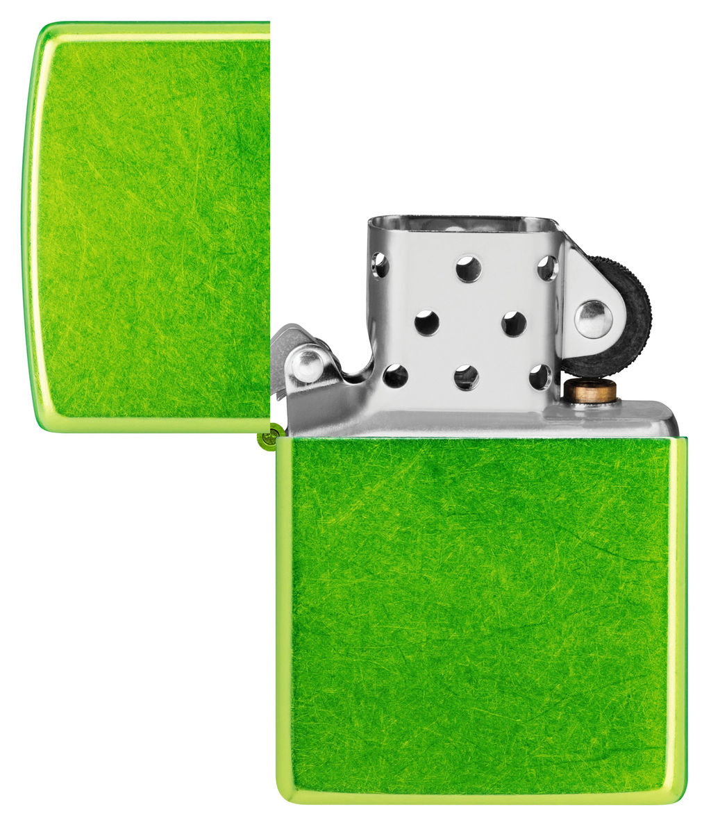 Зажигалка ZIPPO с кислотным зеленым покрытием | Lurid 24513  фото 4
