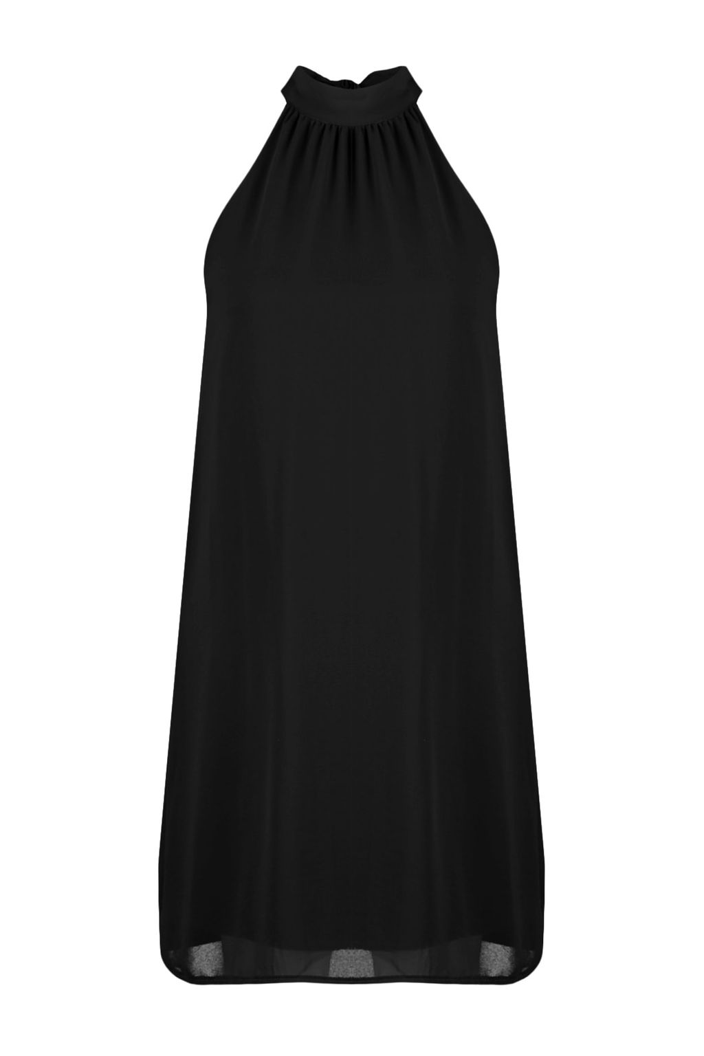 TRENDYOLMILLA Murdum Duz Kesim Halter Yaka Mini Sifon Astarl? Dokuma Elbise TWOSS23EL01059  фото 20