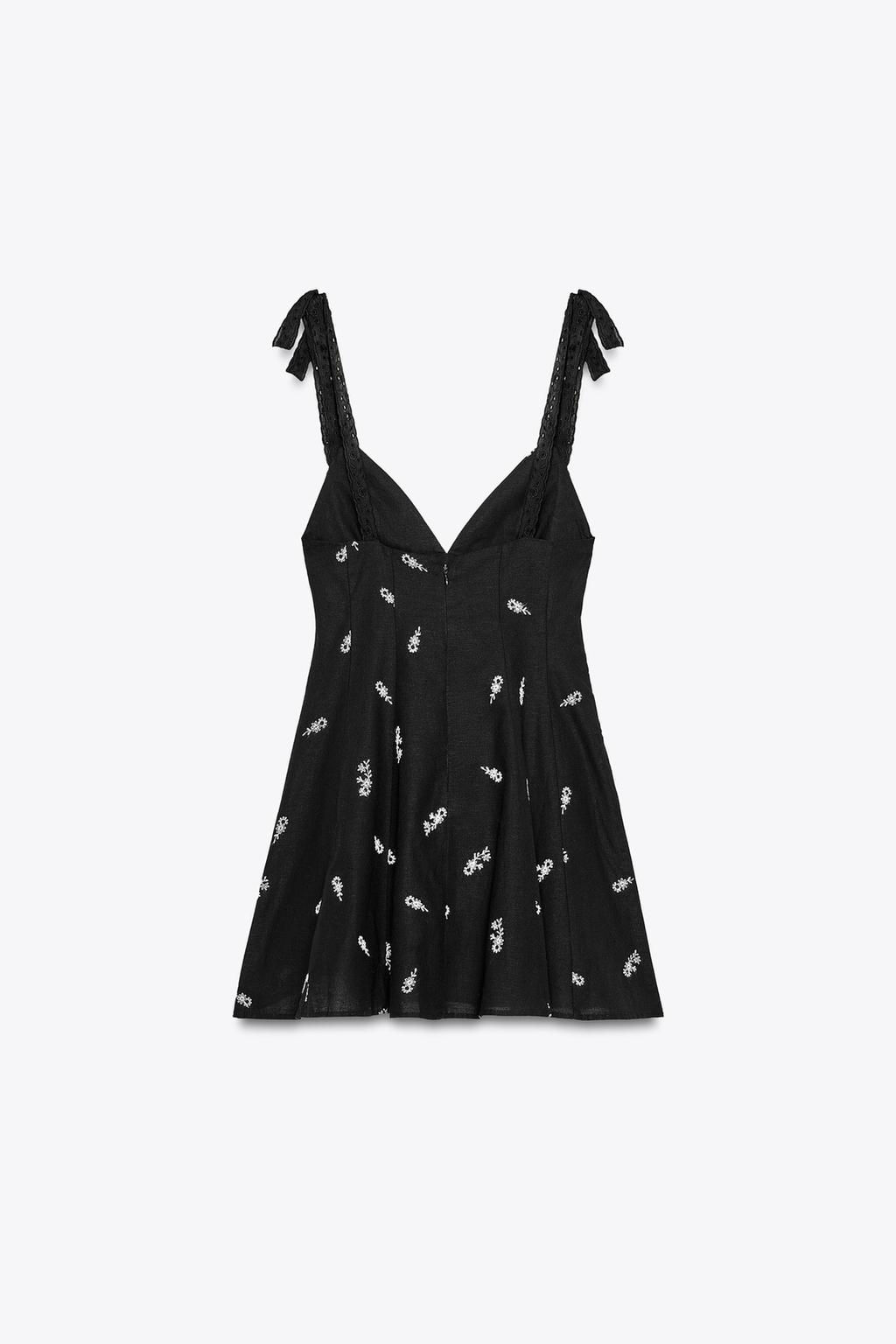 EMBROIDERED FLORAL SHORT DRESS - Zara фото 6