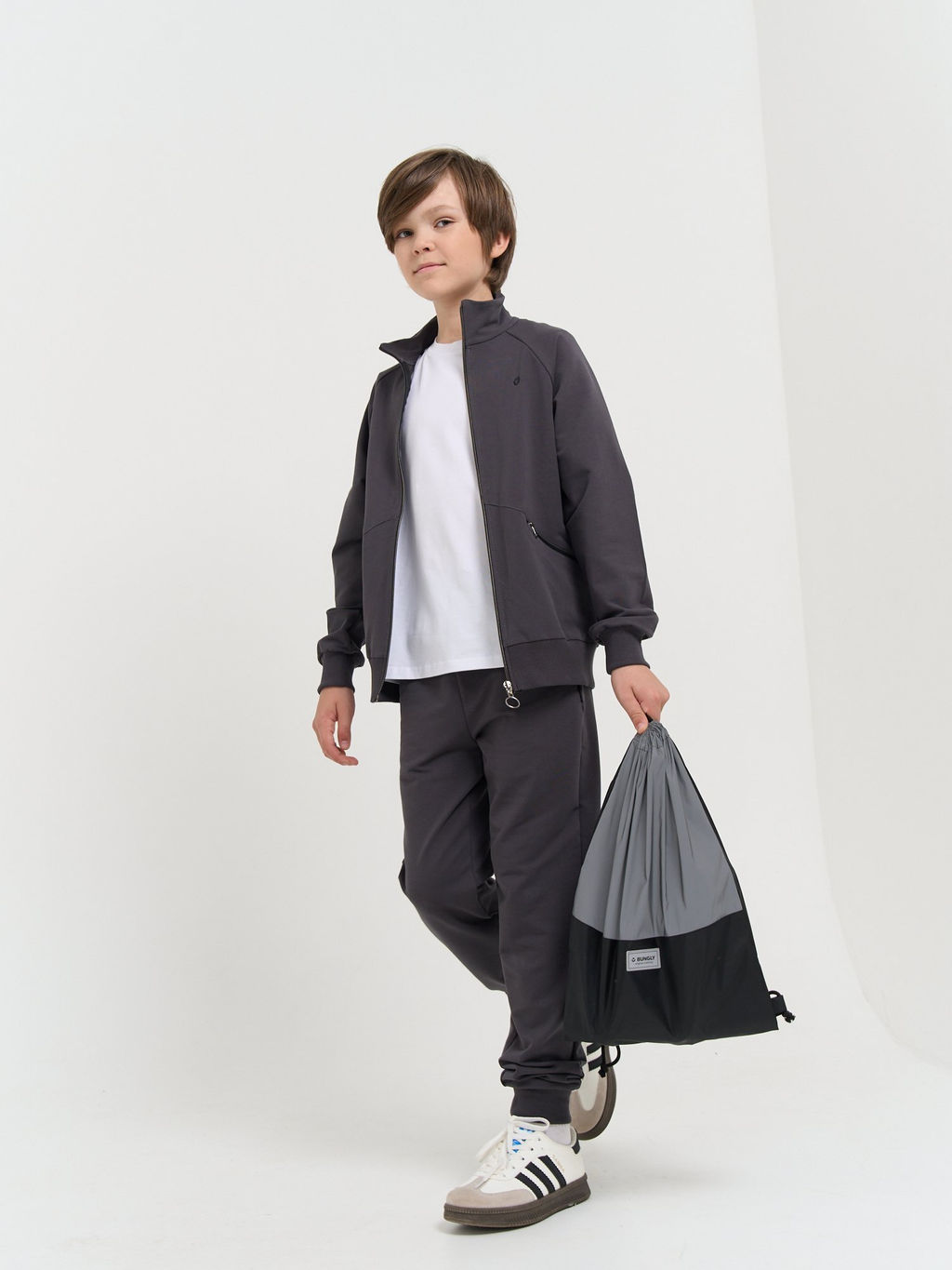 Костюм спортивный Темно-серый 7+ - Bungly фото 14