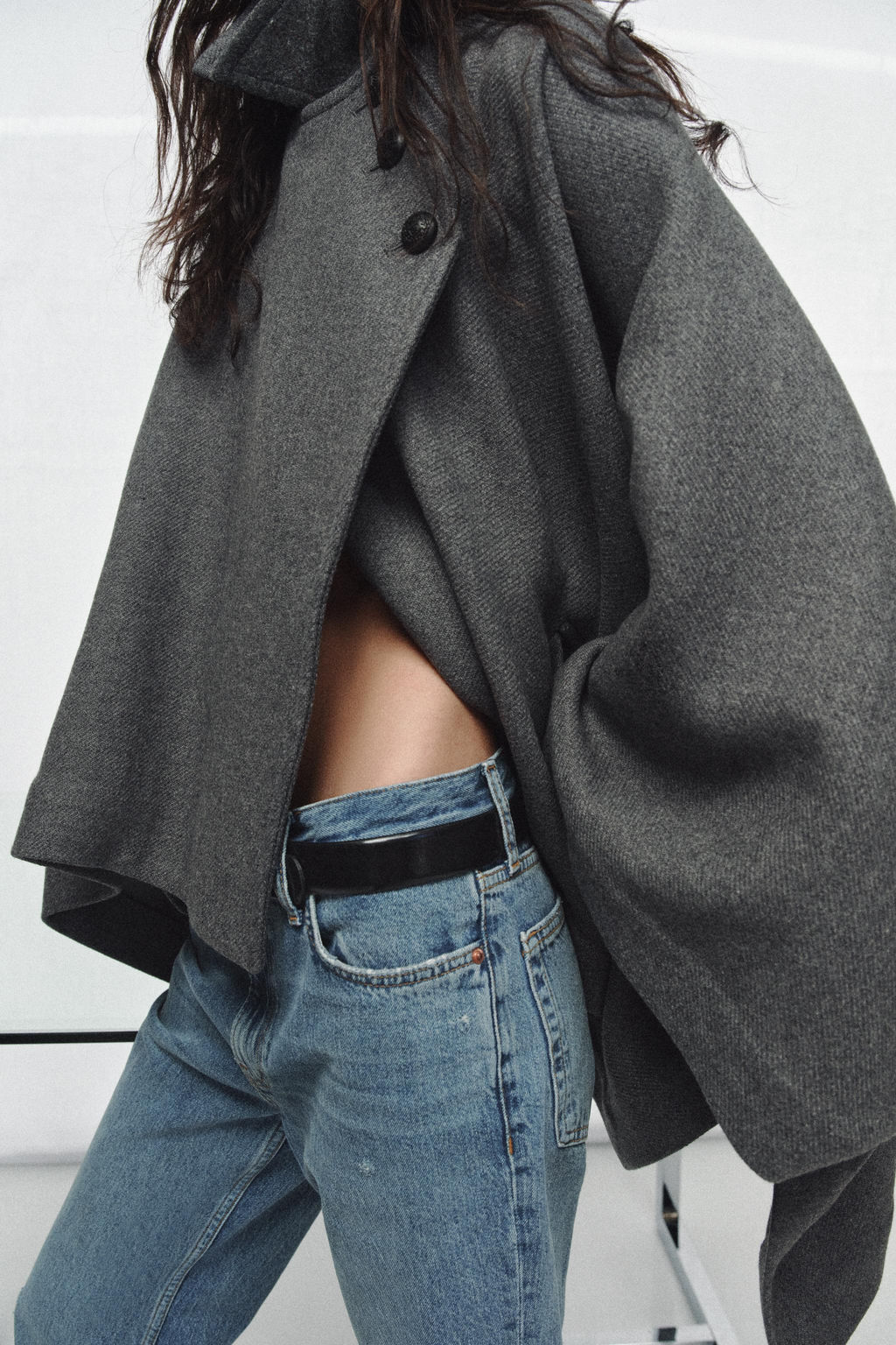 ZW COLLECTION WOOL BLEND CAPE LIMITED EDITION - Zara фото 7