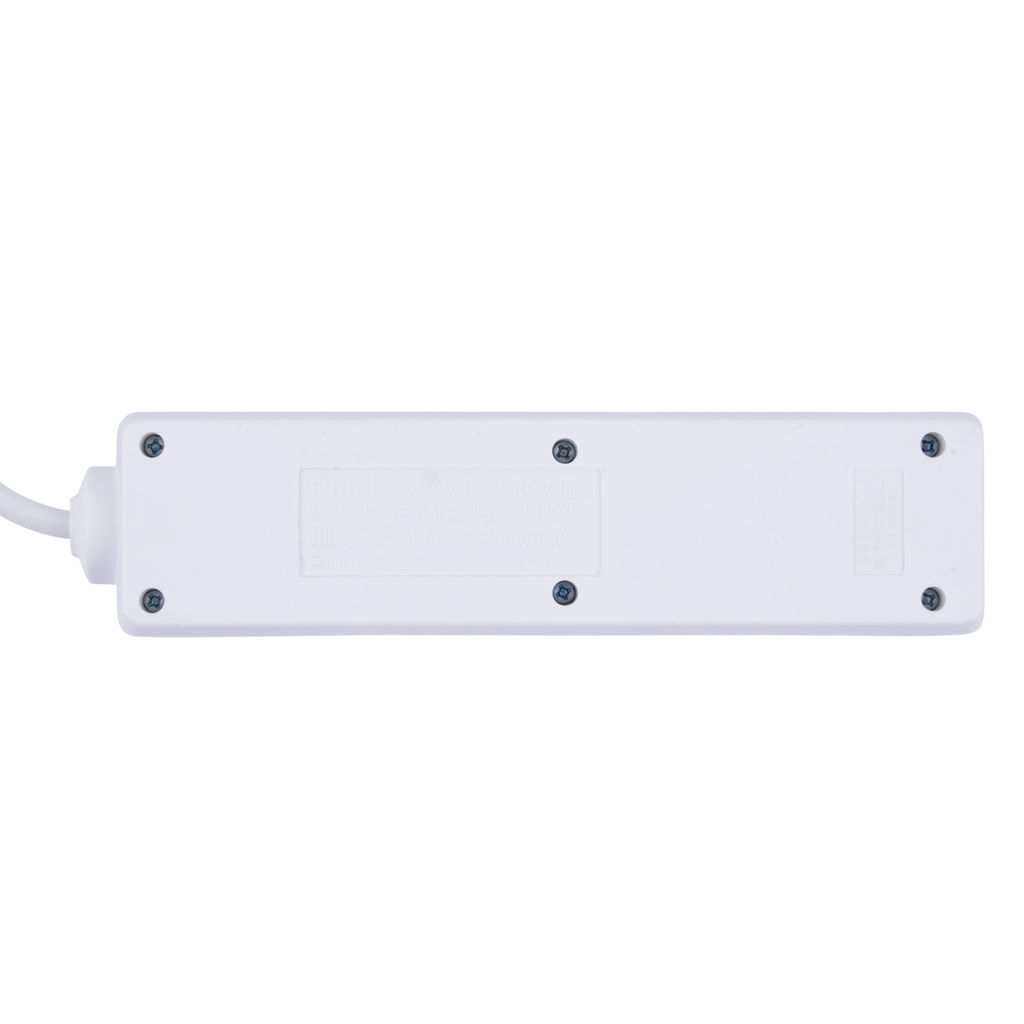 S-GCU3-10B WHITE Удлинитель серии Ultra, шнур 10м., 3 гнезда, 16A, с/з. Белый. TM Uniel