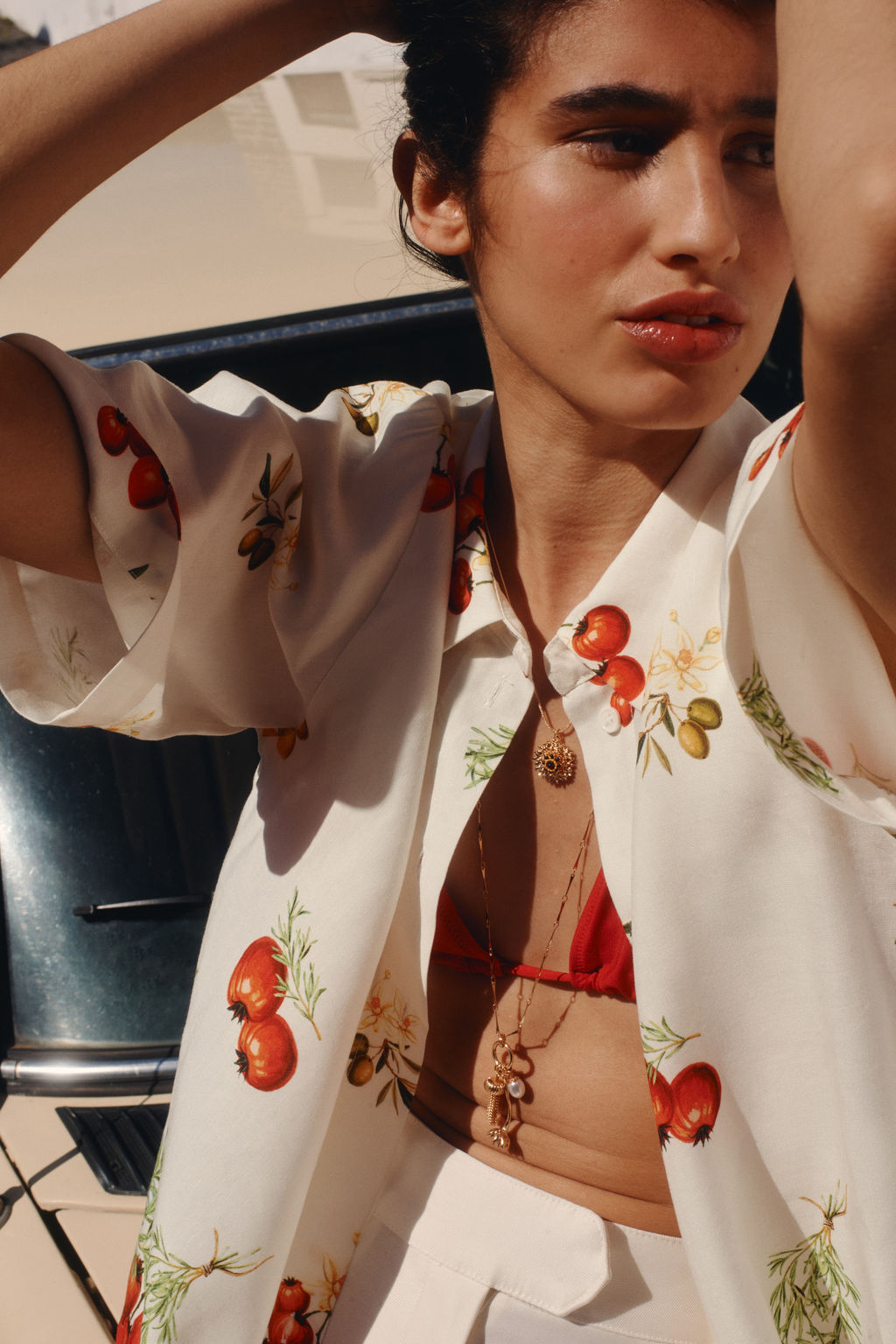 Camisa oversize en mezcla de lino - H&m фото 3