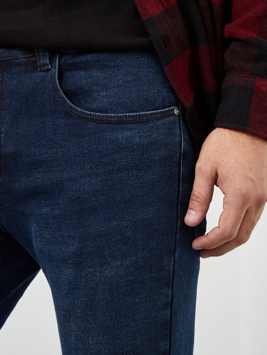 Утепленные мужские джинсы прямого кроя с начесом - Mossmore фото 7