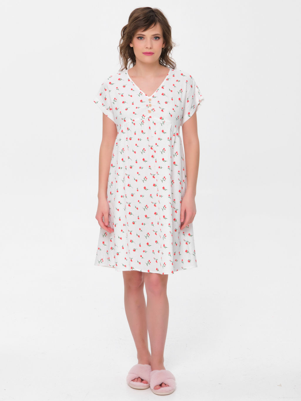 Платье из муслина с принтом