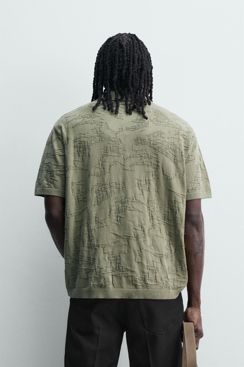 POLO PUNTO RELAXED FIT JACQUARD / Verde - Zara фото 3