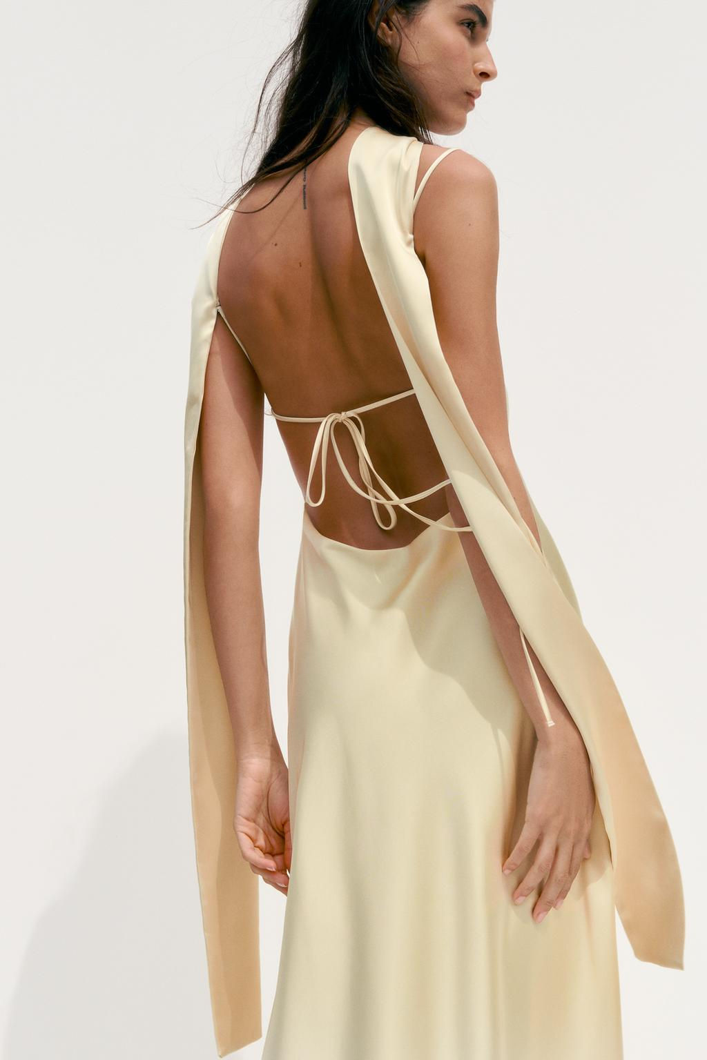 FOULARD SATIN MAXI DRESS - Zara фото 5