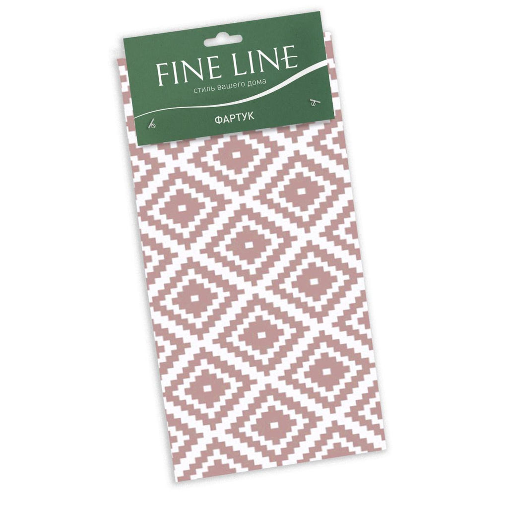 Фартук с карманом рогожка 65х85 Fine Line рис 62077 вид 1 Геометрия зеленый - Тейковский хлопчато-бумажный комбинат фото 3