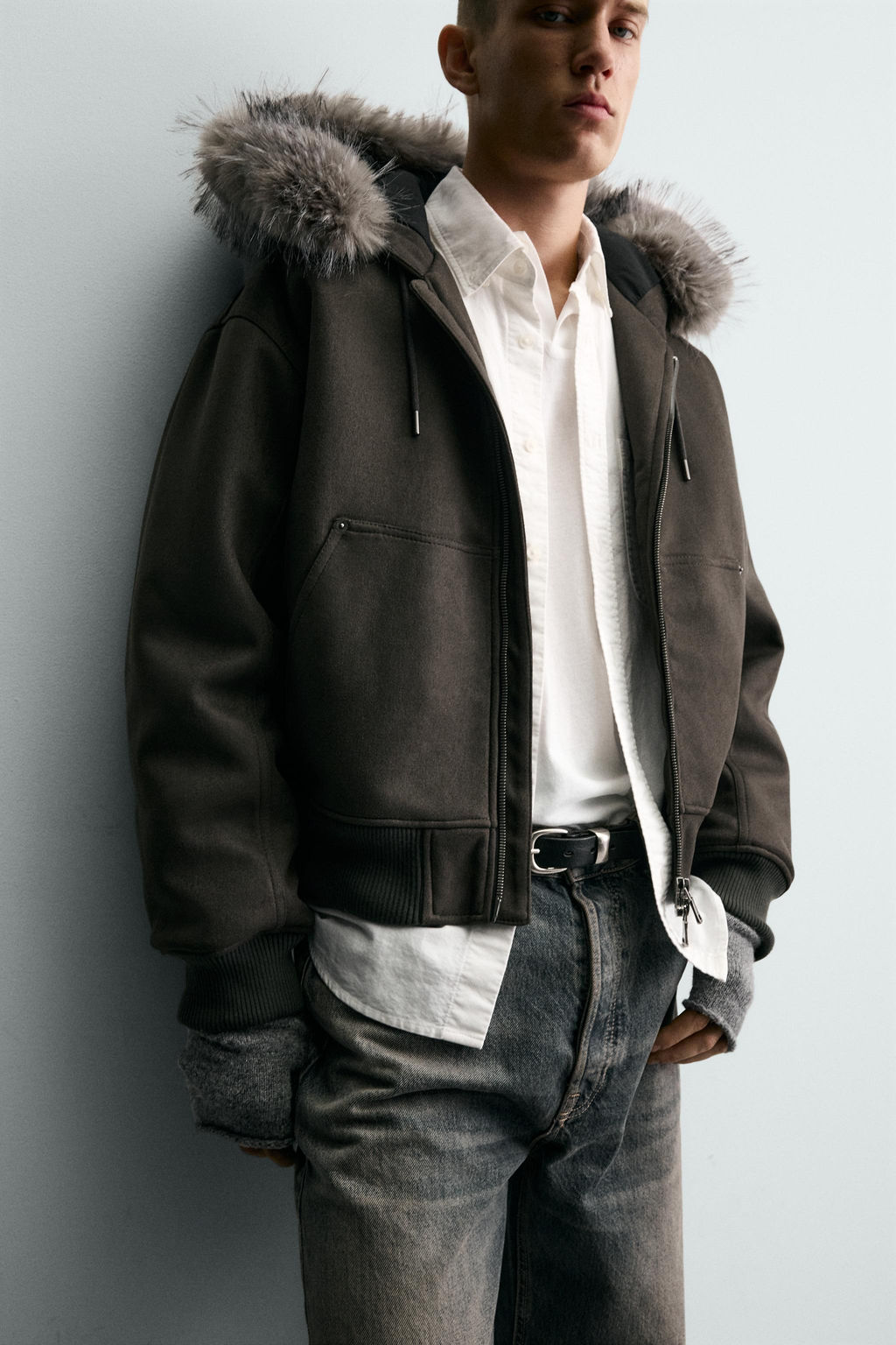 FAUX SUEDE QUILTED JACKET - Zara фото 7