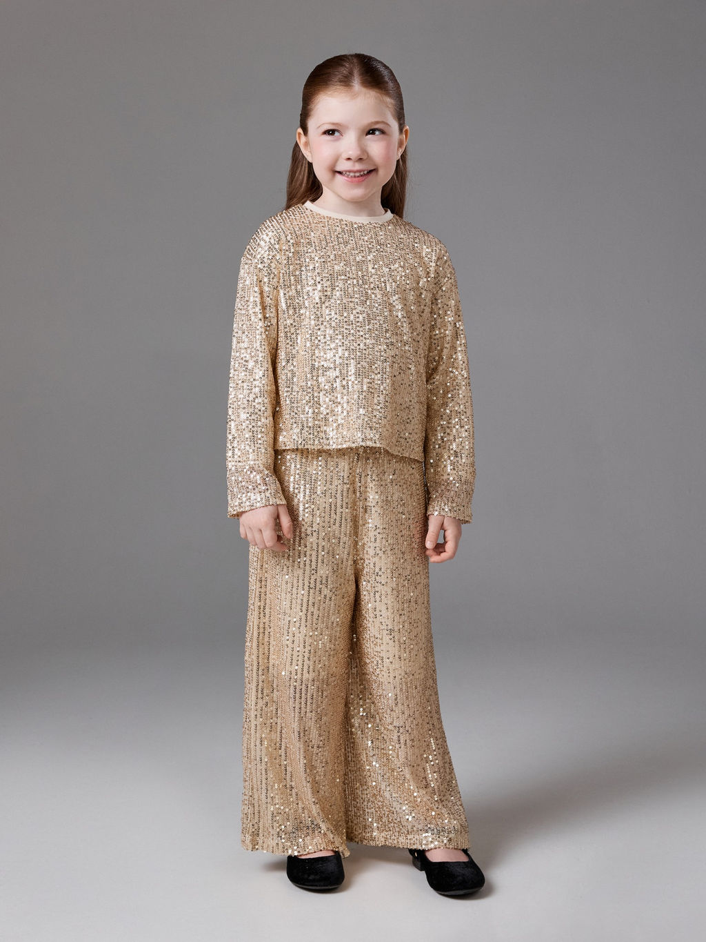 ACOOLA / Джемпер детский для девочек Neser_ls светло-золотой  фото 2