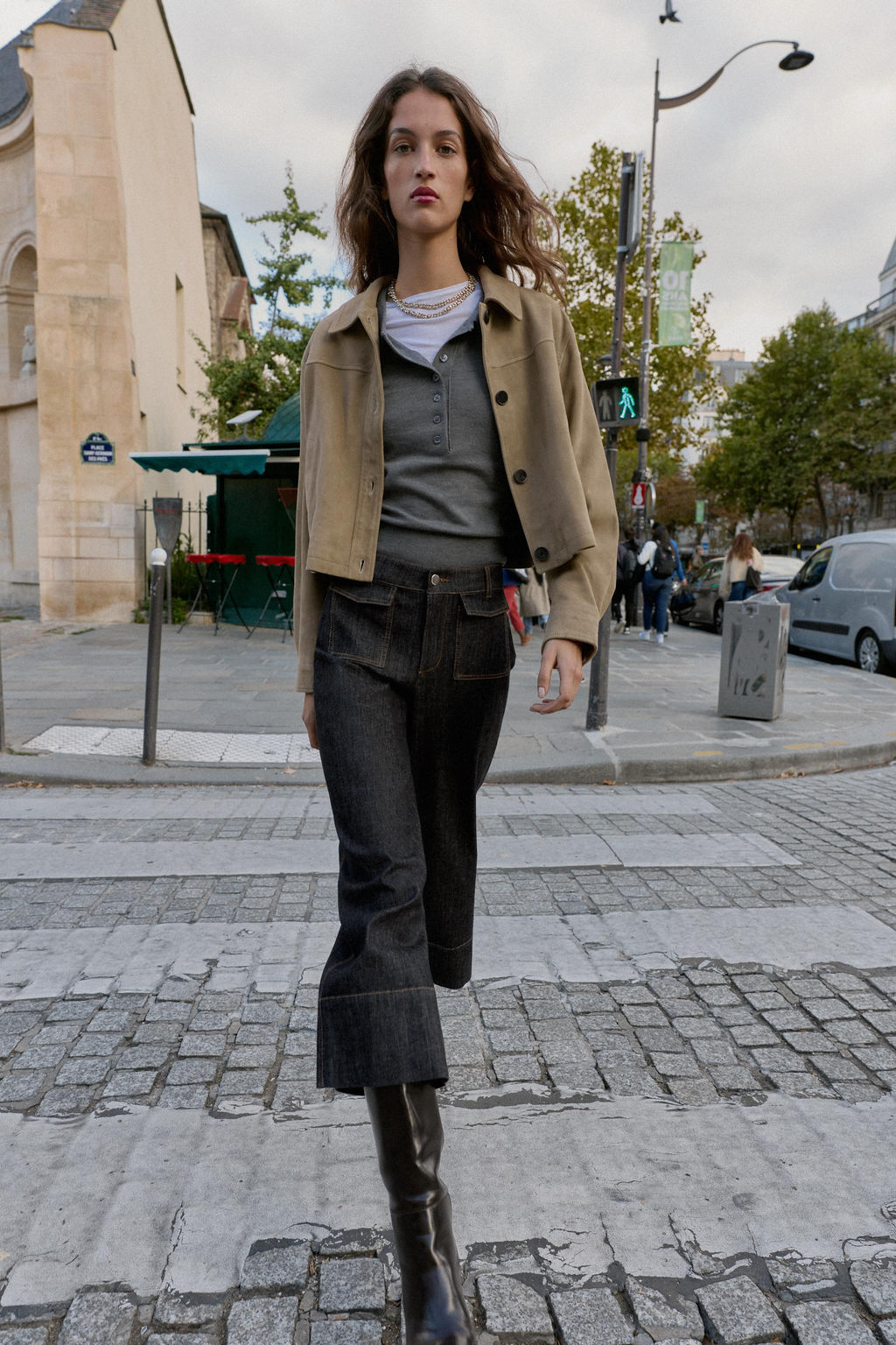 Z1975 MID-WAIST CULOTTES WITH FLAP POCKETS