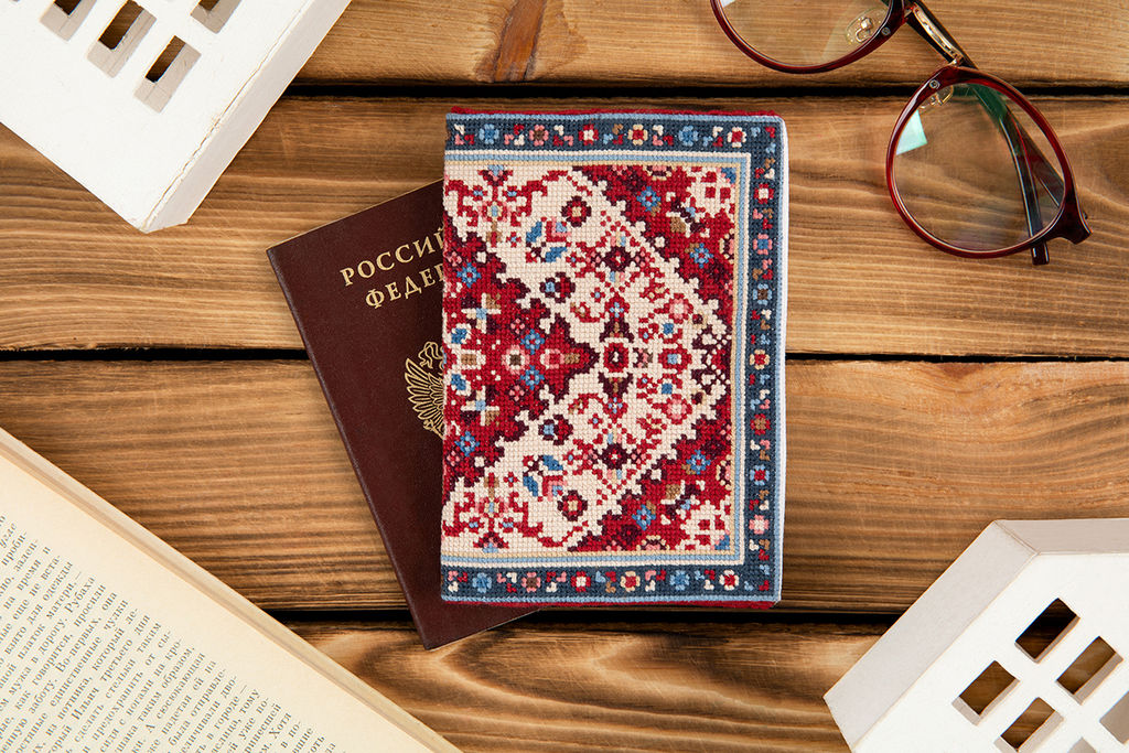 Набор для вышивания PANNA OP-7512 Обложка для паспорта. Ковер 20 х 13.5 см