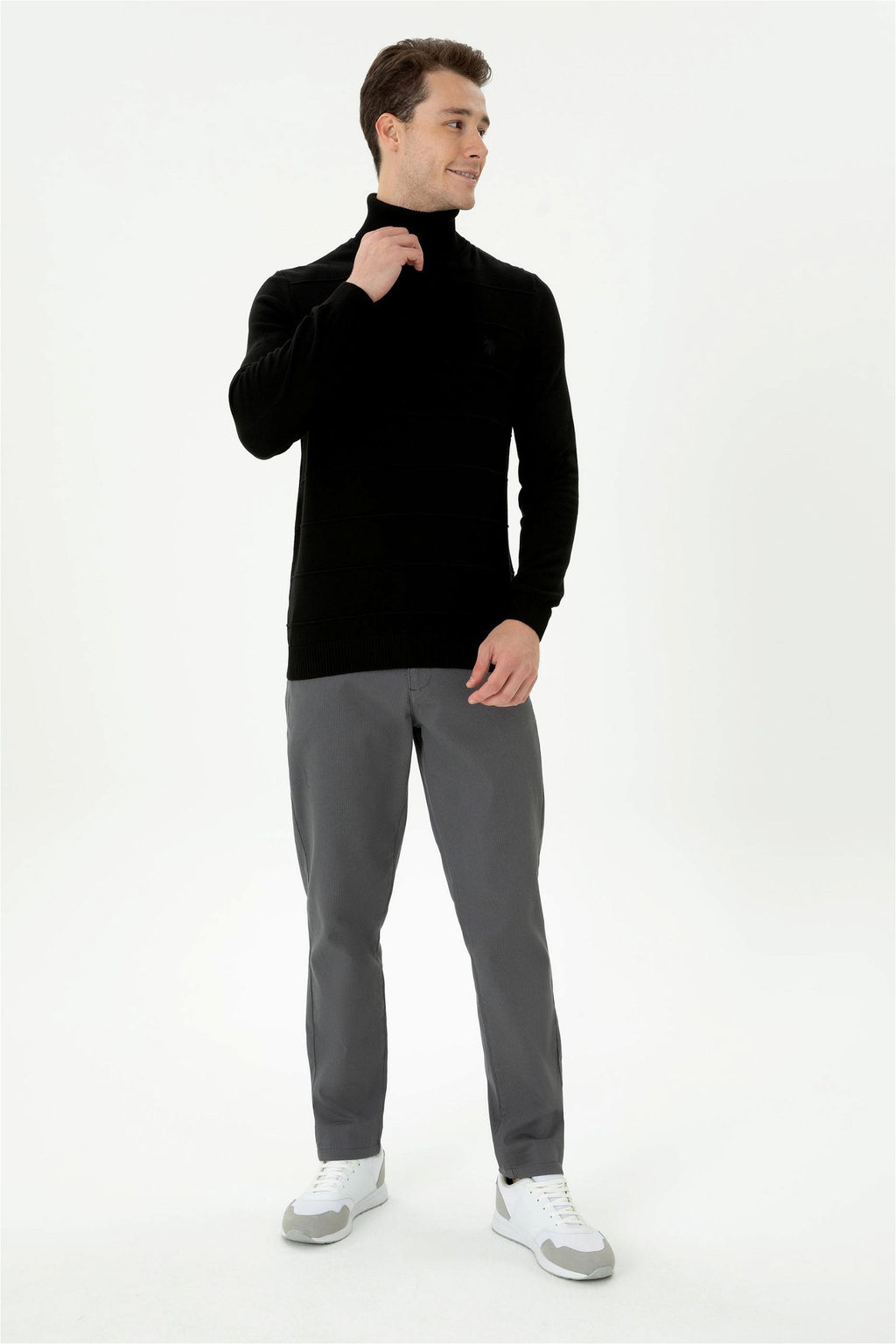 U. S. Polo Assn Мужской черный свитер - U.s. polo assn фото 9