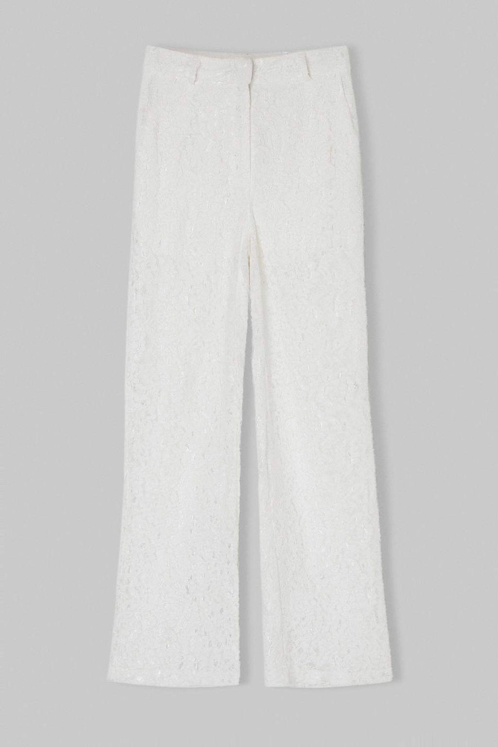 Beyaz Limited Edition Wide Leg/Genis Paca Dantel Astarl? Pantolon TWOSS26PL00114 - Trendyolmilla фото 7
