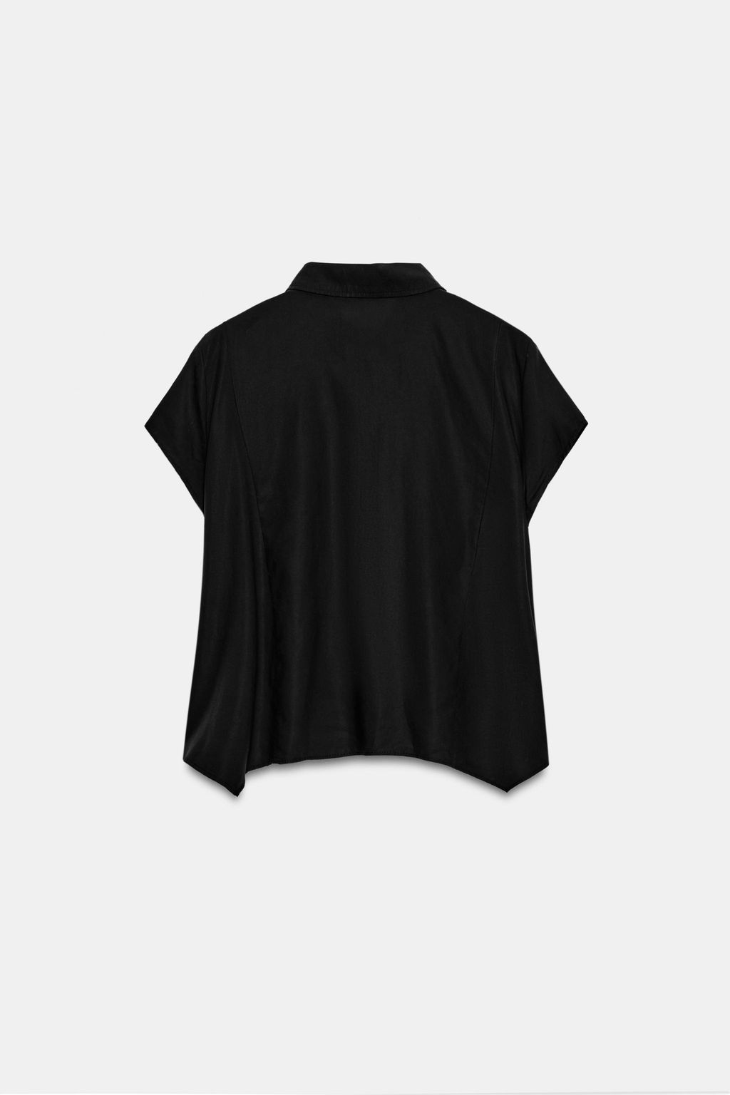 CAMISA FLUIDA ASIM?TRICA / Negro - Zara фото 5