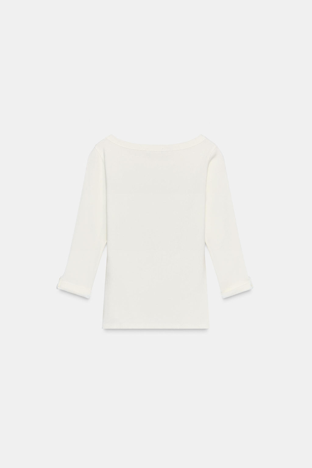 RIBBED T-SHIRT WITH BUTTON - Zara фото 6