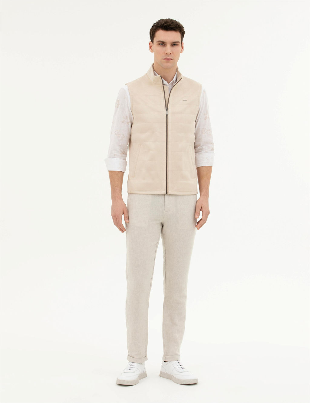 Bej Deri Yelek - Pierre cardin фото 4