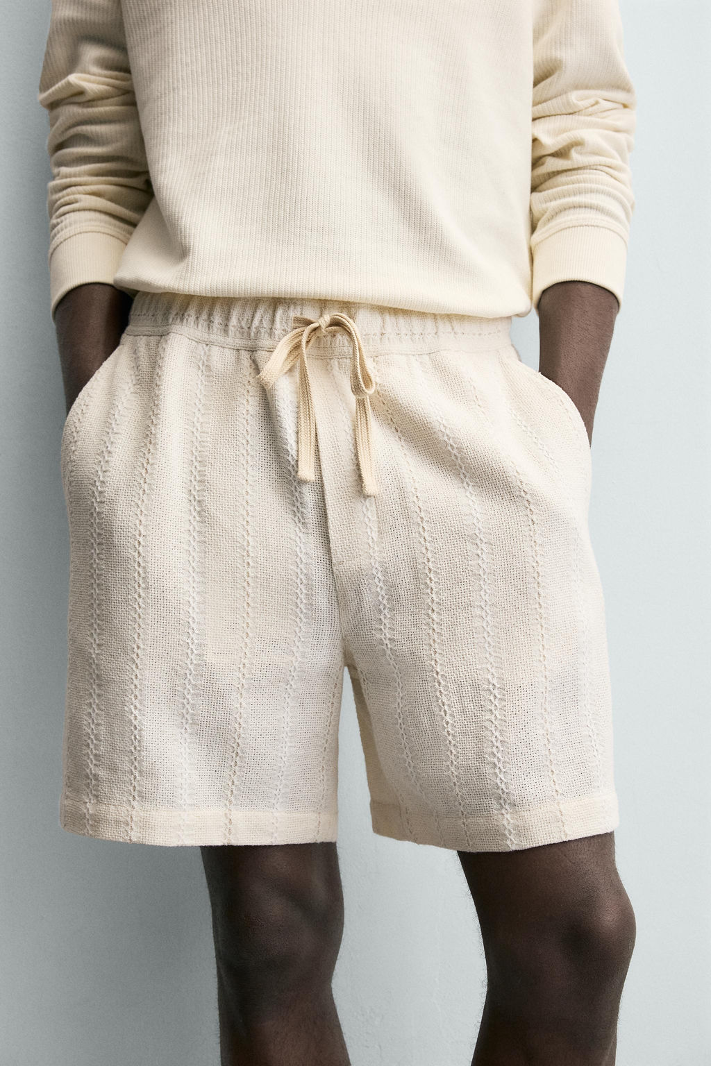 BERMUDA JACQUARD GEOM?TRICO / Crudo - Zara фото 5