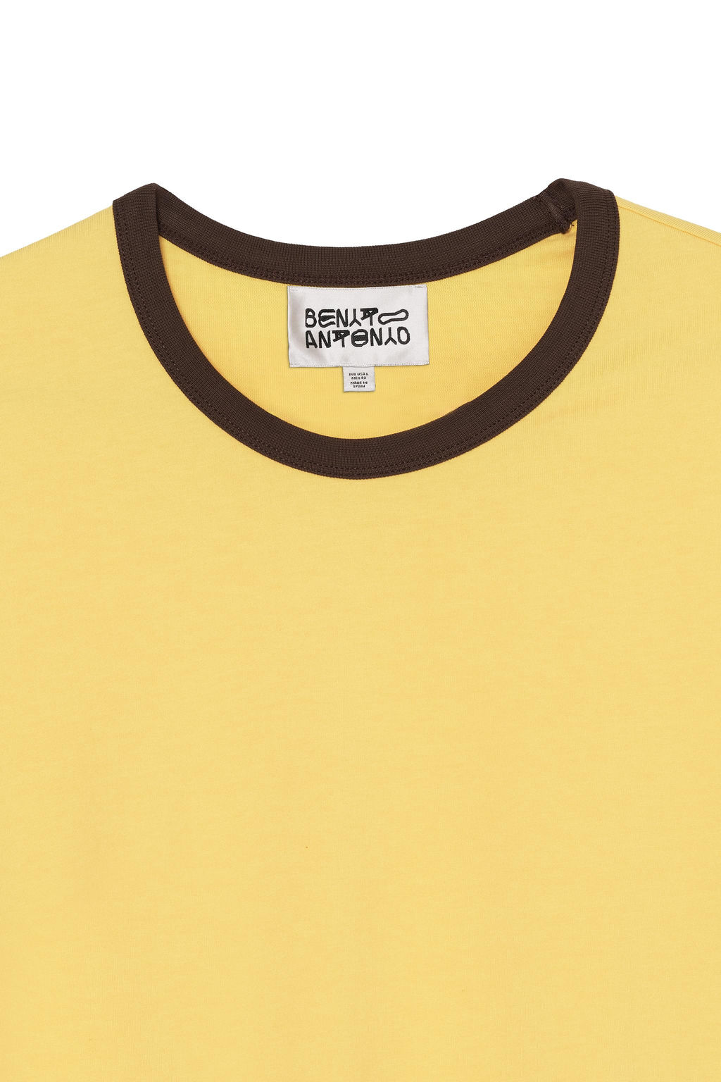 CAMISETA SLIM FIT RIB CONTRASTE / Amarillo