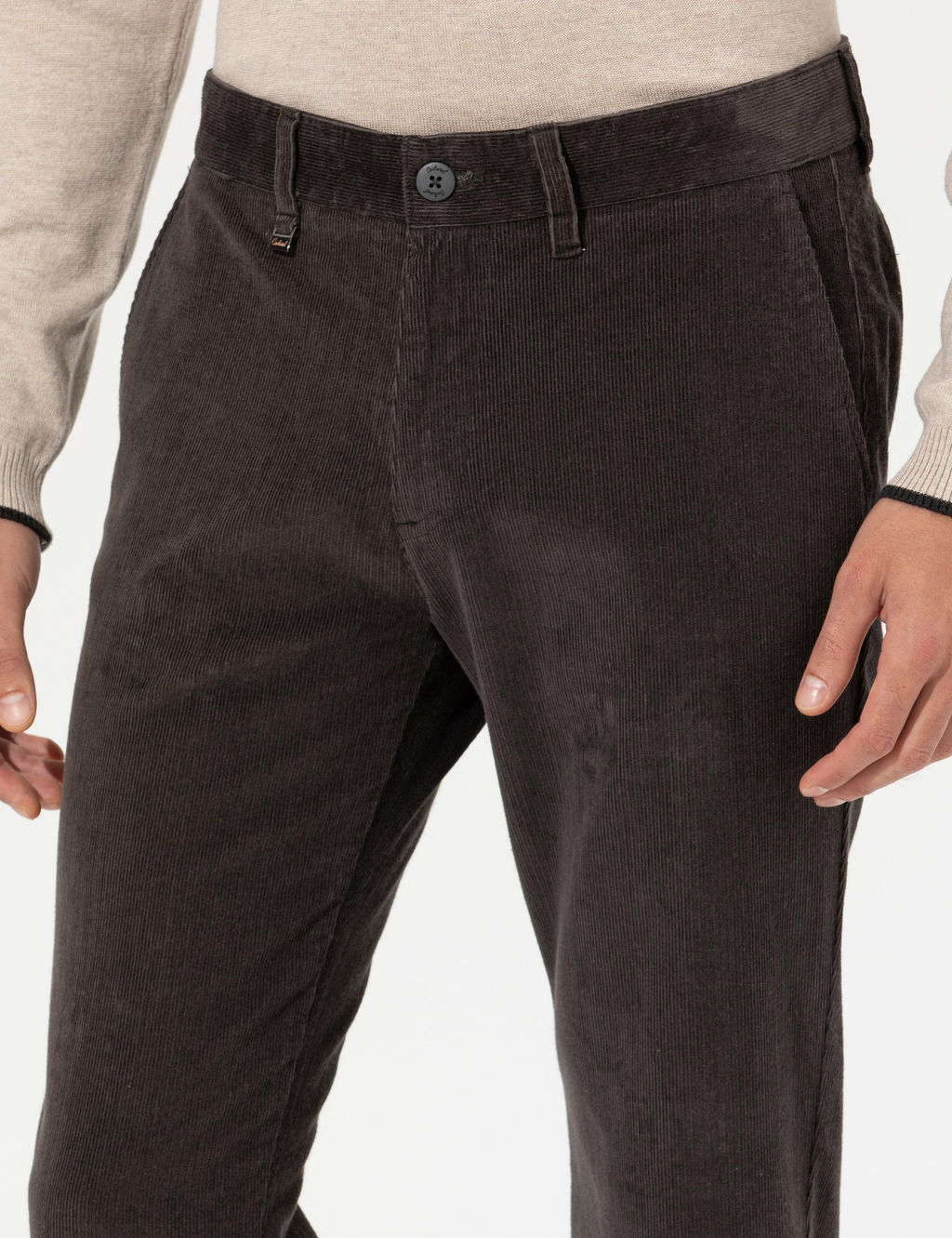 Узкие брюки из плотной ткани цвета хаки - Cacharel фото 12