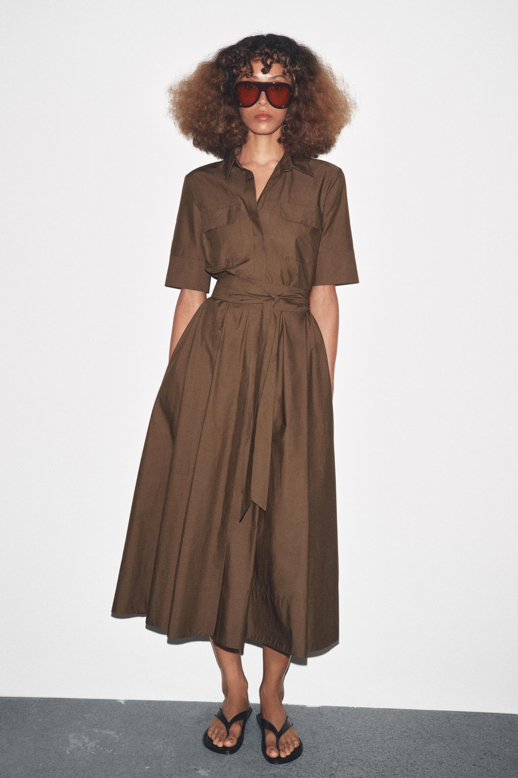 ZW COLLECTION POPLIN DRESS - Zara фото 14