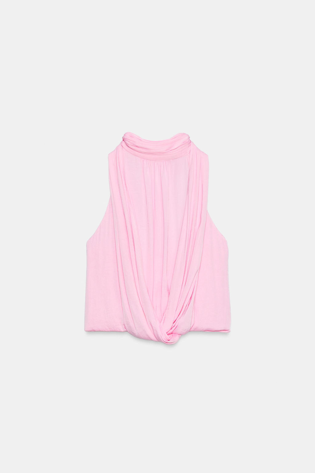 TOP HALTER SATINADO / Rosa