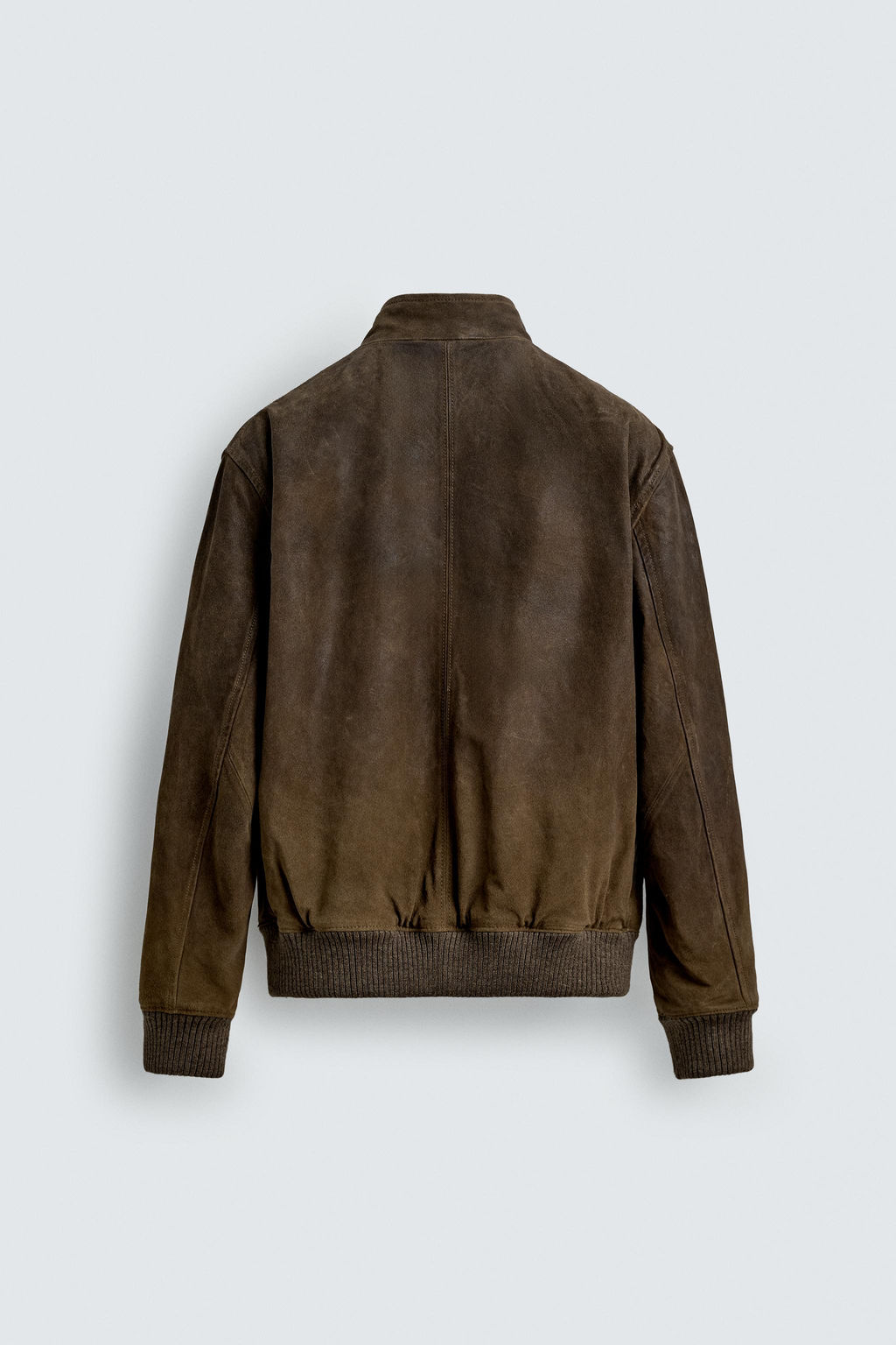 REGULAR FIT LEATHER SUEDE JACKET - Zara фото 16