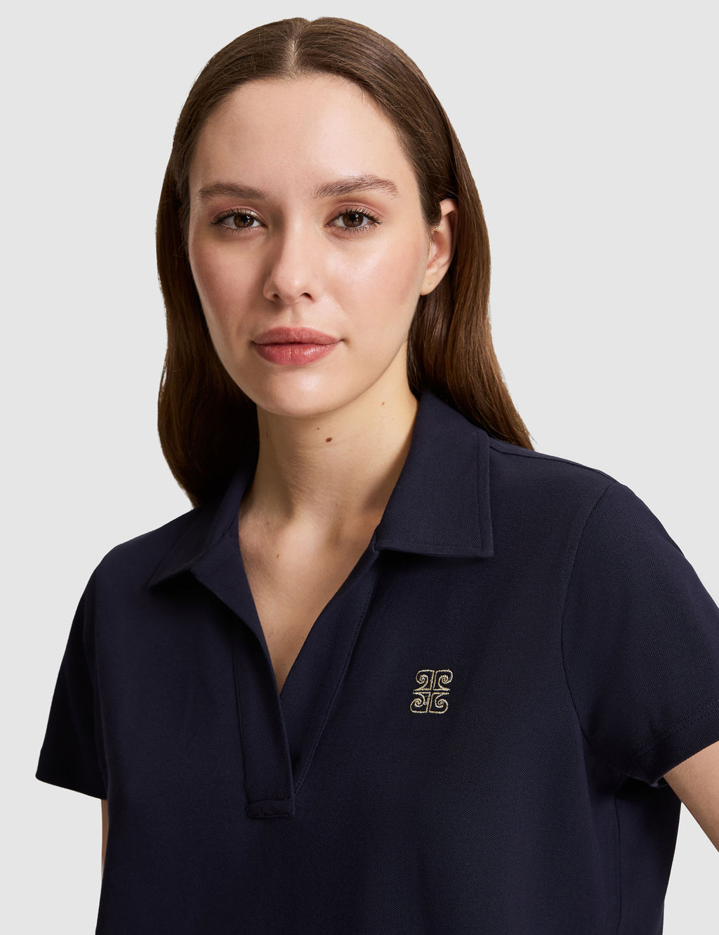 Lacivert Comfort Fit Polo Yaka Ti__rt