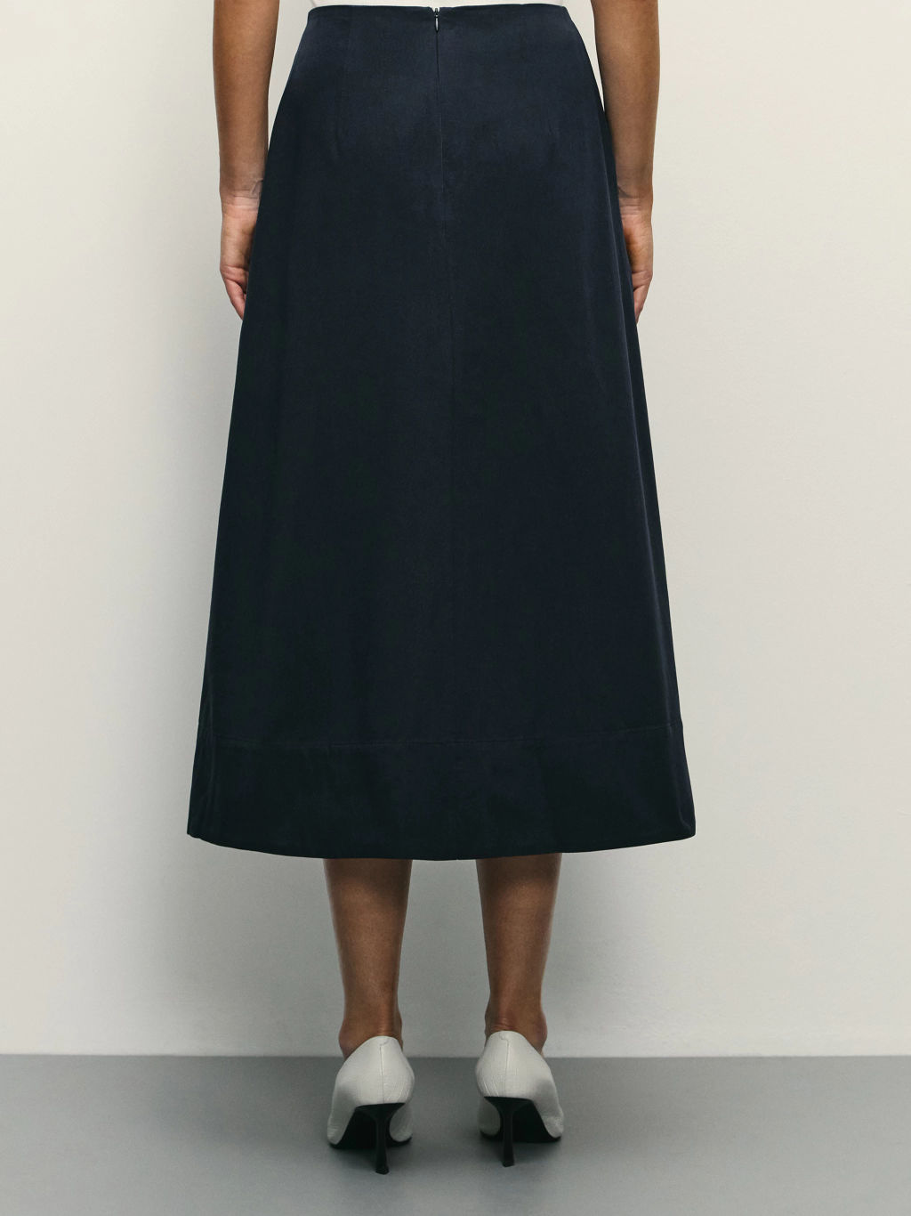 Юбка миди А-силуэта из хлопка и тенсела / Zarina  фото 5